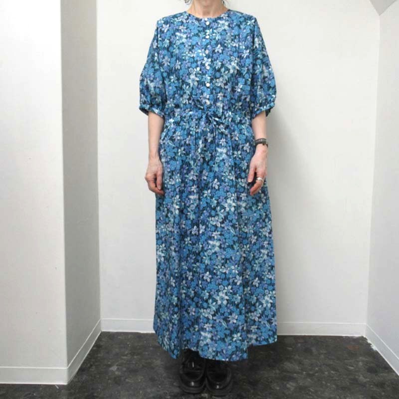 Michel Beaudouin  LIBERTYプリントワンピース /BL系3 【日本製】